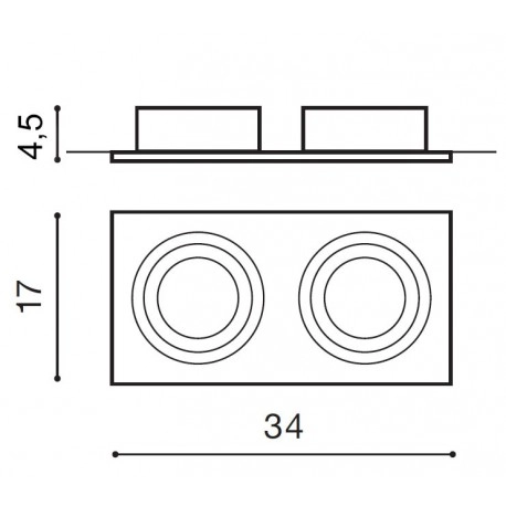 Kuchenna lampa podtynkowa Siro AZ2806 metalowa czarna