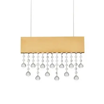 Wisząca lampa kryształowa OLEVIRA LE45145 LED 20W 3500K ściemnialna złota