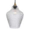 Nowoczesna lampa wisząca 19125 kryształowa do jadalni mosiądz