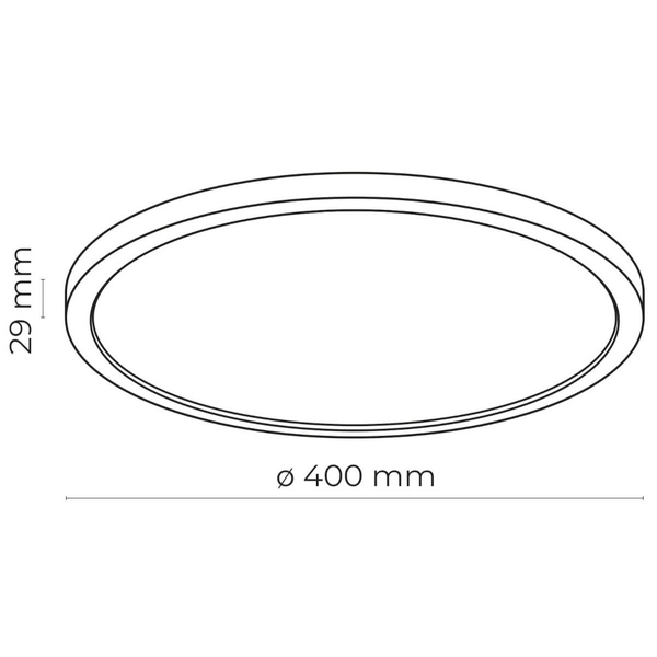 Nasufitowa lampa łazienkowa Aqua 6903 LED 36W 3000-6500K IP54 czarna biała