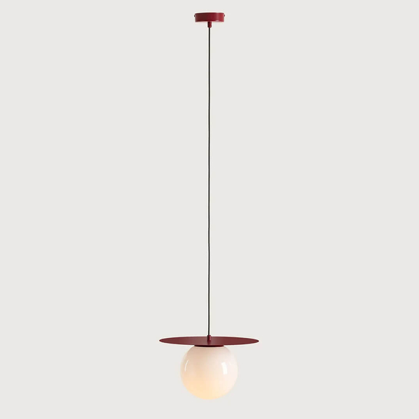 Zwisająca lampa na korytarz Loop 1125G15_M kula szklana Aldex czerwony