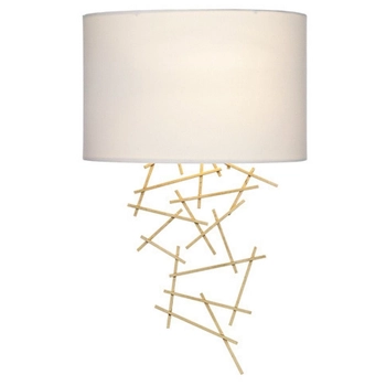 Dekoracyjny kinkiet Cevero CEV0735 Dar Lighting do sypialni złoty biały