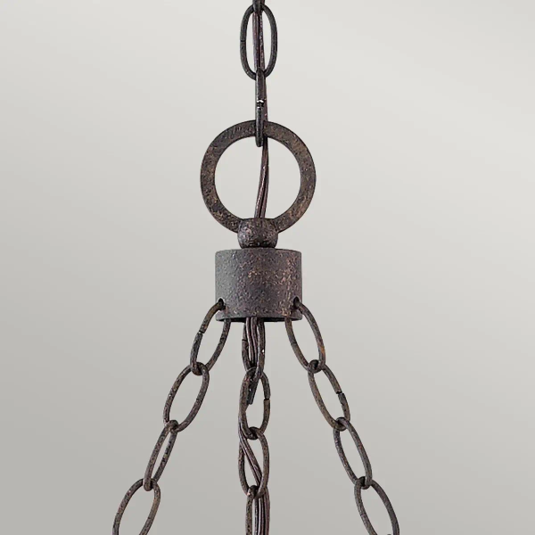 Na łańcuchu żyrandol Sawyer HK-SAWYER9-SQ drewno Sequoia