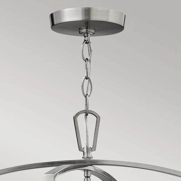 Zwisająca lampa Blakely HK-BLAKELY-3P-BN Hinkley metalowa nikiel beżowa