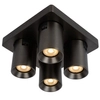 Downlight LAMPA sufitowa NIGEL 09929/20/16 Lucide metalowa OPRAWA regulowane reflektorki plafoniera czarna
