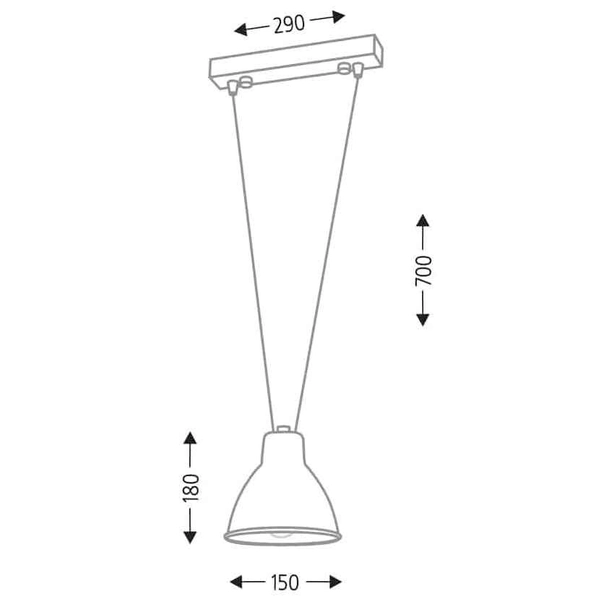 LAMPA wisząca MASAMI 7948 Shilo metalowa OPRAWA loftowy zwis czarny