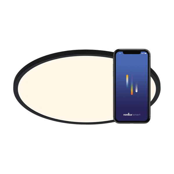 Lampa sufitowa z pilotem Oja 2015136103 LED 2700-6500K czarna biała