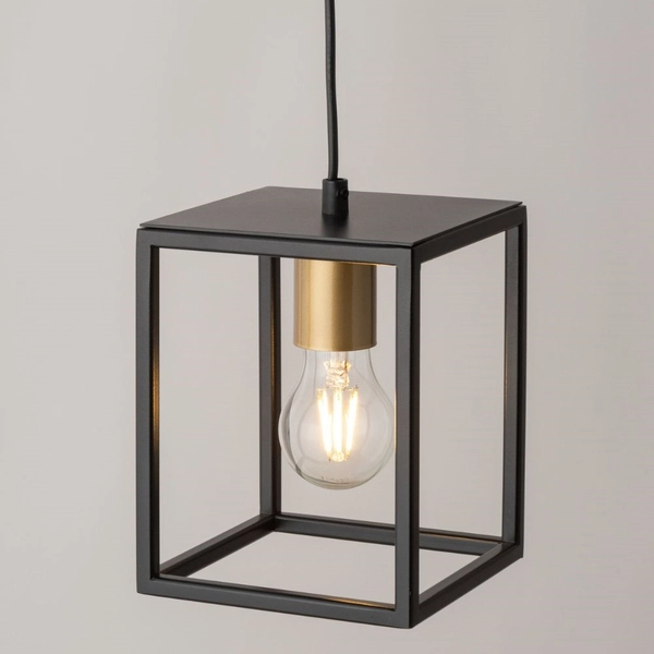 Loftowa lampa wisząca Vigo czarny zwis pojedynczy do biura