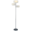 LAMPA podłogowa DRS8006/3F 8C Elem metalowa OPRAWA stojąca chrom biała