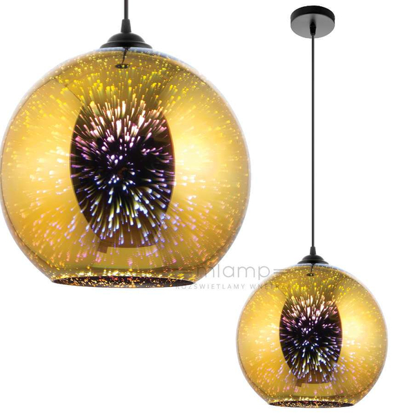 LAMPA wisząca VEN W-103/300 szklana OPRAWA zwis galaktyka kula ball złota