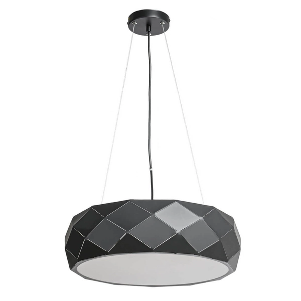 LAMPA wisząca REUS LP-8069/1P BK Light Prestige metalowa OPRAWA geometryczna zwis okrągły czarny