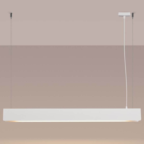 Zwisająca lampa na belce Spark SL.1394 nad wyspę listwa biała