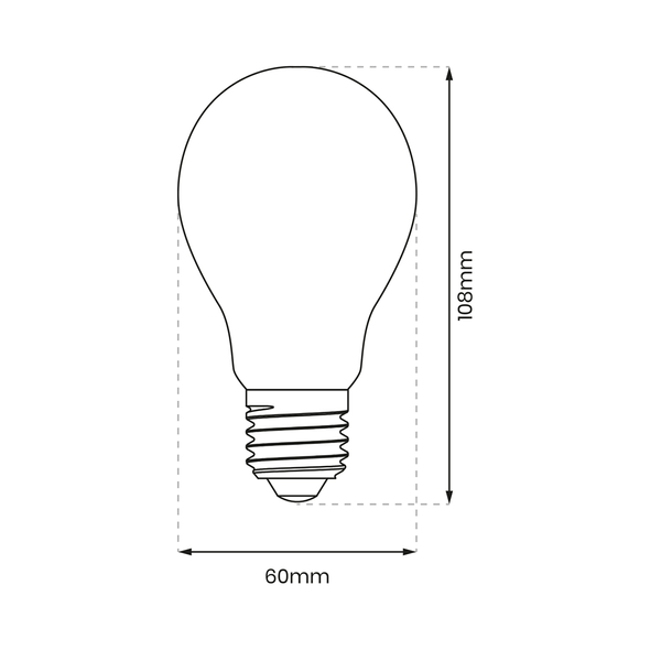 Ledowa żarówka filament LED 8W A60 E27 4000K neutralna