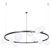 Molekułowa lampa wisząca Bolero 41321 ringi kule białe czarne