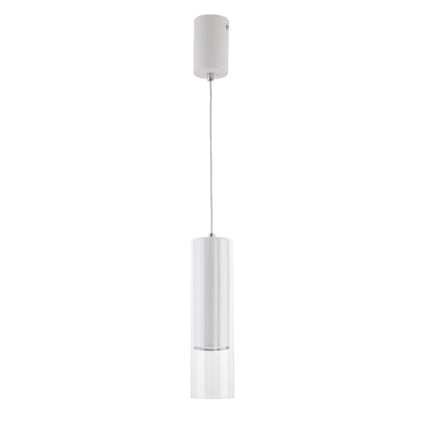 Salonowa lampa wisząca Manacor LP-232/1P WH Light Prestige biała szklana
