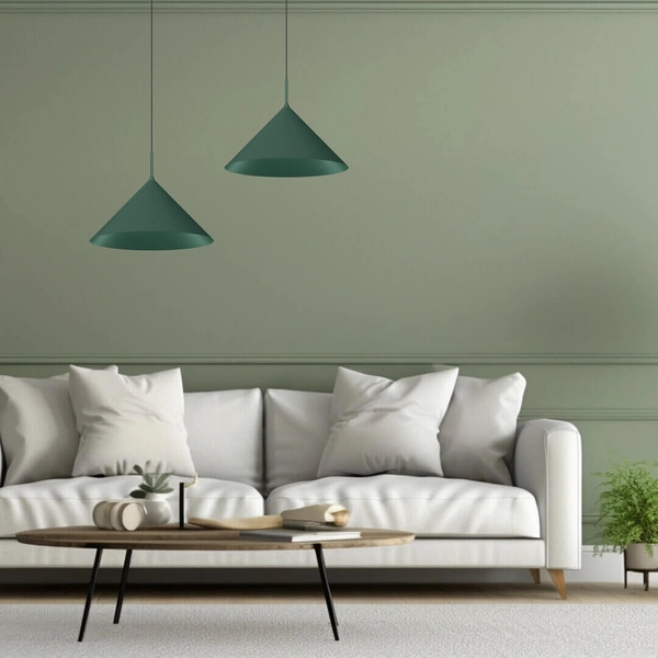 Stożkowa lampa wisząca Capital MLP0955 Milagro do salonu zielony