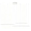 Potrójna wisząca lampa biała ringi LED 99W 3000K do sypialni nad stół pierścienie SLD/000011/3000/W/L
