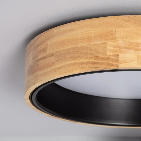 Drewniana lampa sufitowa Nature ABR-PLODV-C-20W-CCT LED 21W czarny