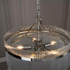 Wisząca lampa szklana na łańcuchu szklana chrom Marietta OUTLET