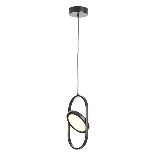 Salonowa lampa wisząca Elipse 60217A-S LED 12W 3000K okrągła czarny mat