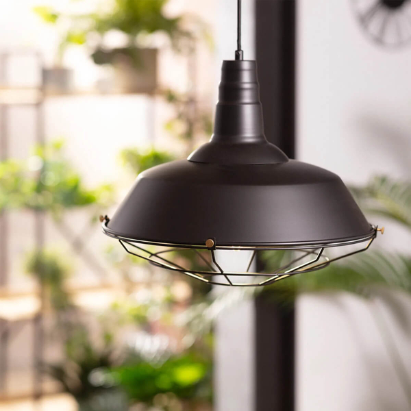 Metalowa lampa nad stół Retro ABR-RRP-C-E27 Abruzzo wisząca czarny