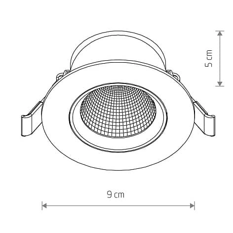 Podtynkowa lampa do kuchni Egina 10550 Nowodvorski LED 5W 4000K wpust czarna