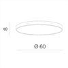 Plafon sufitowy Marcello AZ5083 LED 60W 3000-6500K pierścień złota