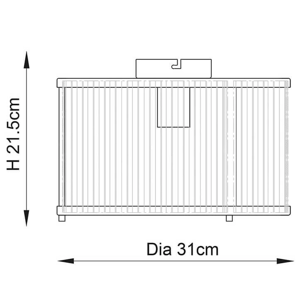 Plafon szklany Ridgeton 106265 karbowany do jadalni mosiądz