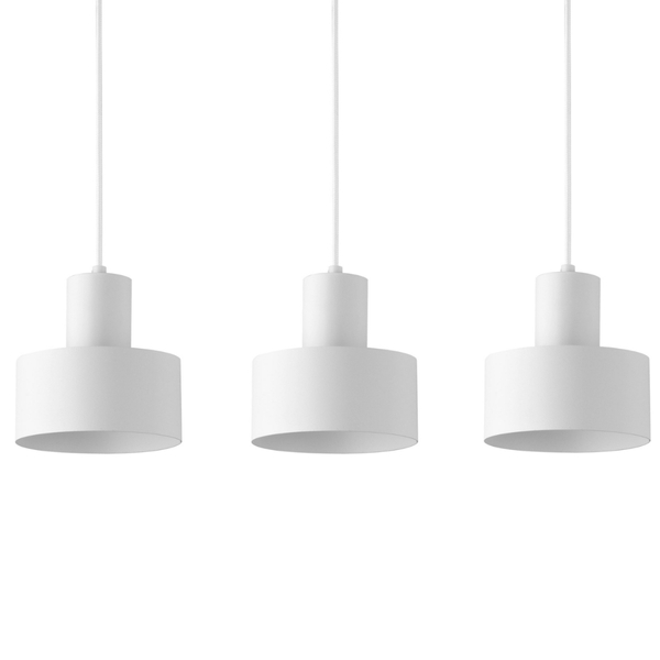 LAMPA wisząca RIF 30905 Sigma metalowa OPRAWA industrialny ZWIS na listwie biały