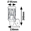 Rustykalna lampa elewacyjna Budapest 8888 Rabalux IP44 metalowa brązowa