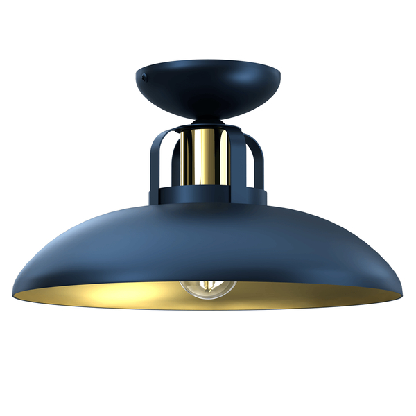 Przysufitowa lampa nowoczesna Felix plafon niebieski złoty