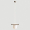 Metalowa lampa salonowa LOOP 1125G17_M Aldex wisząca kula beżowy