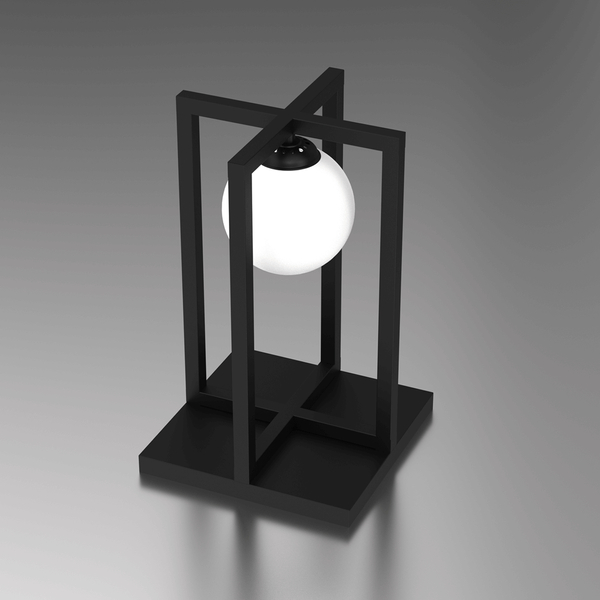 Lampa stołowa Diego MLP8571 ze szklanym kloszem biała czarna