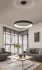 Lampa wisząca Antonio AZ5060 LED 32W 3000-6500K pierścień ring czarny