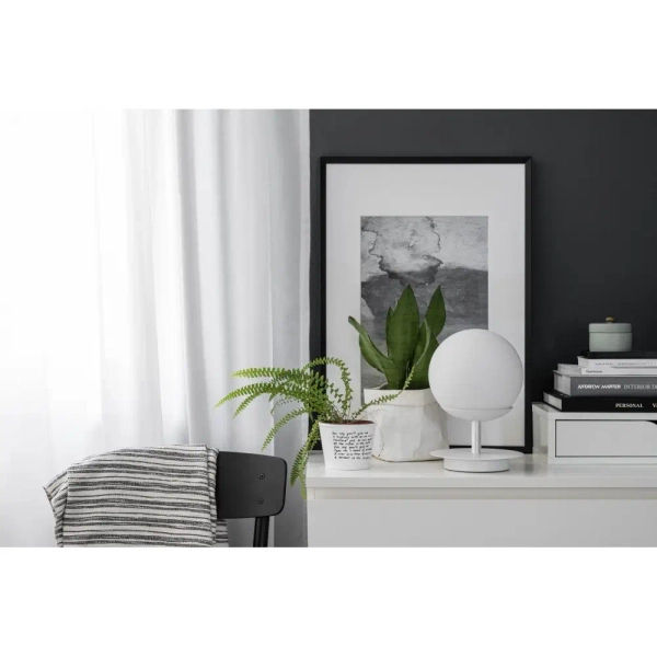 Szklana lampa na stolik PLAAT ST PLS11010P1 do sypialni beżowa
