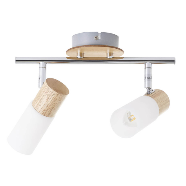 Regulowana lampa natynkowa Babsan 51413/50 tuba drewno biały