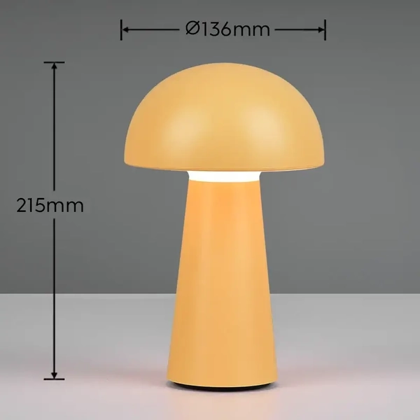 Lampka stołowa Lennon R52176183 RL Light LED 2W 3000K IP44 grzybek żółta