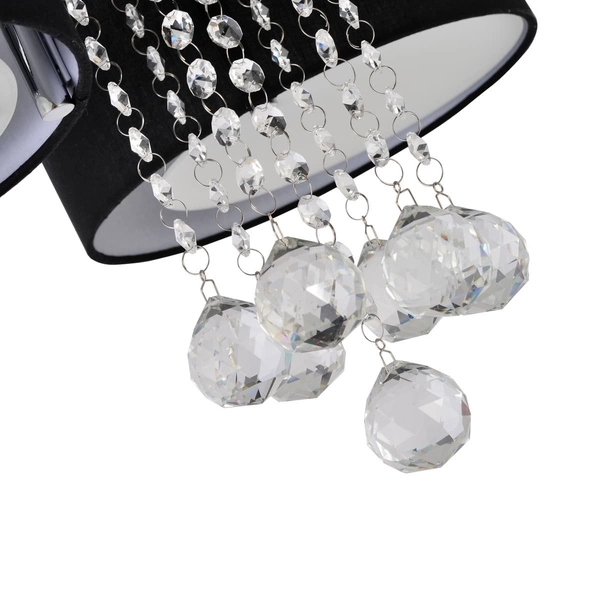 Potrójny plafon do salonu Gambela LP-991/3C BK Light Prestige kryształowy czarny