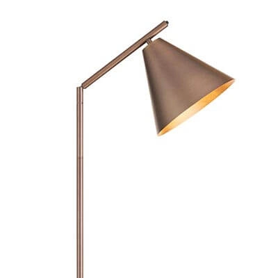 Podłogowa lampa z regulacją 102895 Endon stożek do salonu brąz antyczny