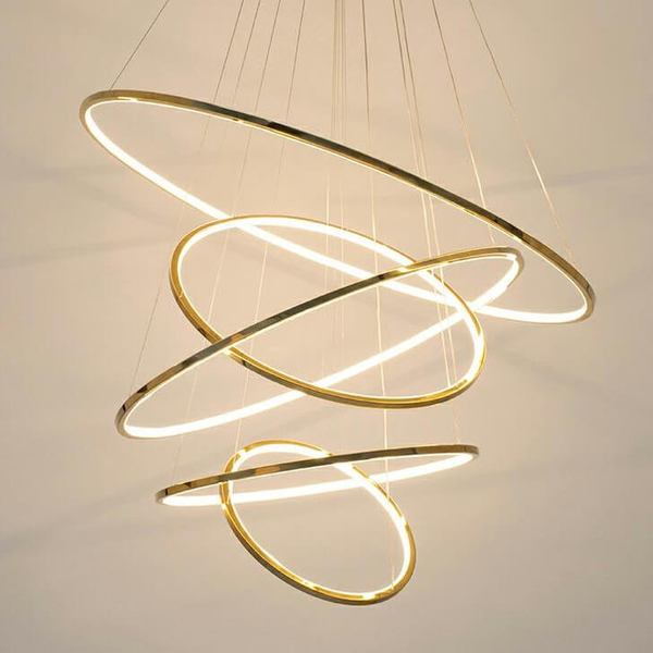 Pierścieniowa lampa wisząca Ring Slim MSE1501100163 Moosee LED 105W 3000K z pilotem złota