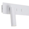 Hotelowa ścienna lampa H52 LED 3W+10W 3000K do sypialni nad stolik biały