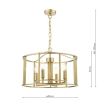 Lampa wisząca na łańcuchu Mya MYK0463 do salonu szczotkowany brąz