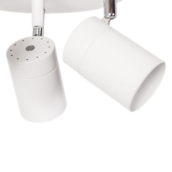 Metalowa lampa sufitowa Correct spot z regulacją biały