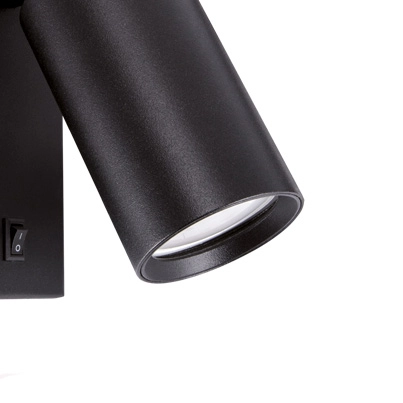 Kinkiet LAMPA ścienna DARIA WLL 04094 Ideus regulowana OPRAWA metalowa tuba loft czarna