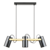 Lampa zwisowa potrójna Resi A8162-3A Zumaline tuby regulowane czarne złote