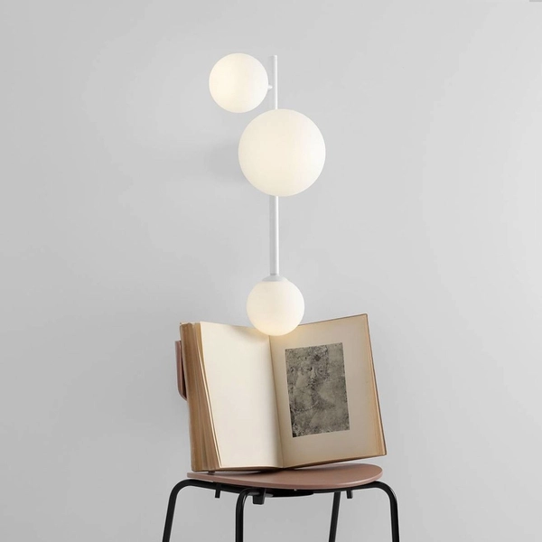 Ścienna lampa nowoczesna DIONE 1092Y Aldex szklane kule balls białe