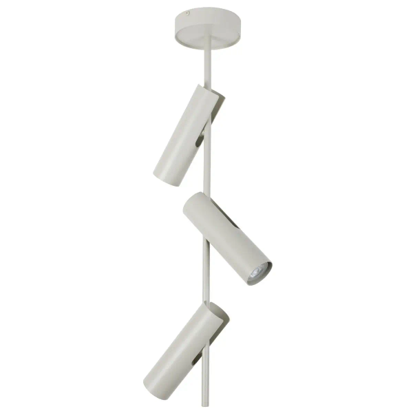 Regulowana lampa sufitowa Leda 3 41153 tubki szare beżowe