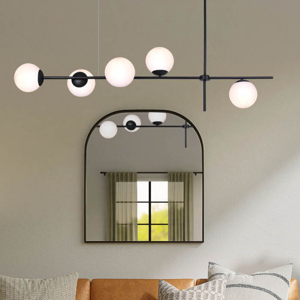 Wisząca lampa modernistyczna VUELTA K-4738 czarny zwis molekuły