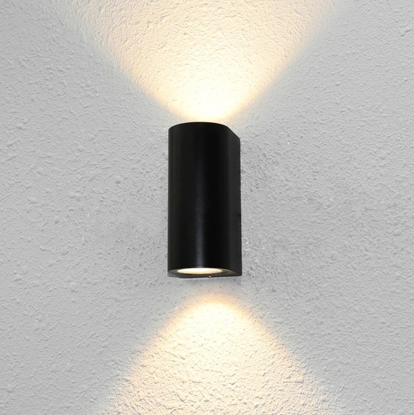 Kinkiet na elewację Genta OWL-2197-2R Italux góra-dół IP54 czarny