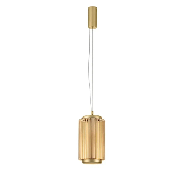 Szklana wisząca lampa TABRUNO LE45170 LED 10W 3000K bursztynowa